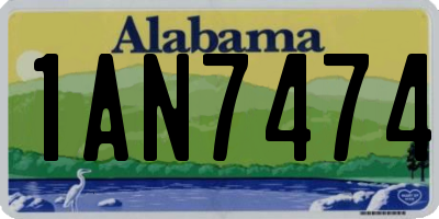 AL license plate 1AN7474