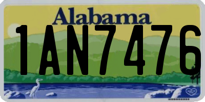 AL license plate 1AN7476