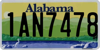 AL license plate 1AN7478