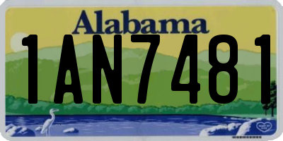 AL license plate 1AN7481