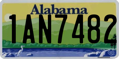 AL license plate 1AN7482
