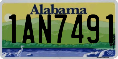 AL license plate 1AN7491