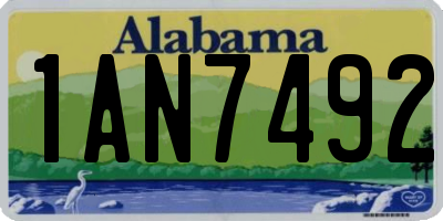 AL license plate 1AN7492