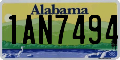 AL license plate 1AN7494