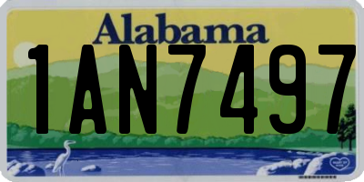 AL license plate 1AN7497