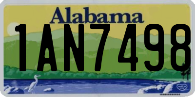 AL license plate 1AN7498