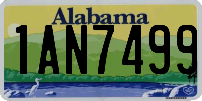 AL license plate 1AN7499