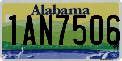 AL license plate 1AN7506