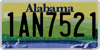 AL license plate 1AN7521