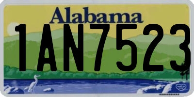 AL license plate 1AN7523