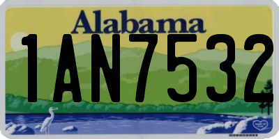 AL license plate 1AN7532
