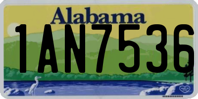 AL license plate 1AN7536