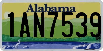 AL license plate 1AN7539