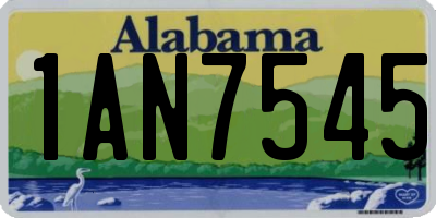AL license plate 1AN7545