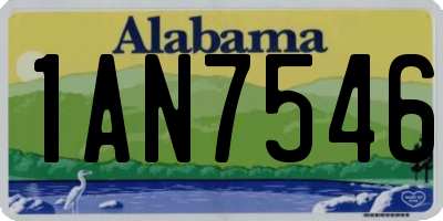 AL license plate 1AN7546