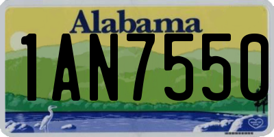 AL license plate 1AN7550