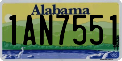 AL license plate 1AN7551