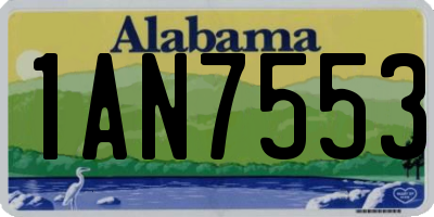 AL license plate 1AN7553