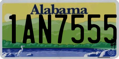 AL license plate 1AN7555