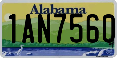 AL license plate 1AN7560