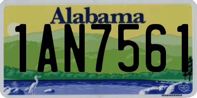 AL license plate 1AN7561