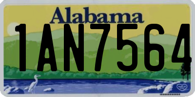 AL license plate 1AN7564