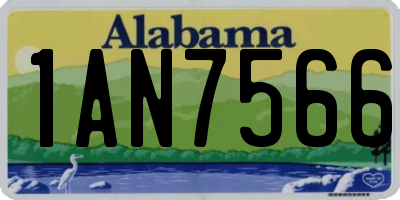 AL license plate 1AN7566