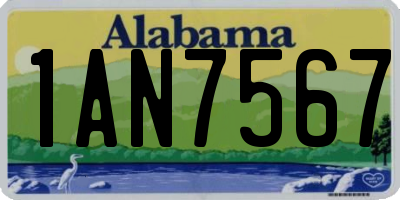 AL license plate 1AN7567