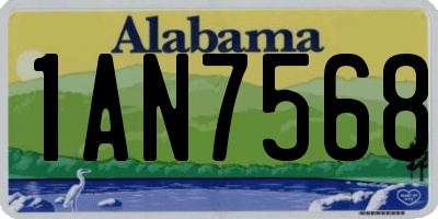 AL license plate 1AN7568