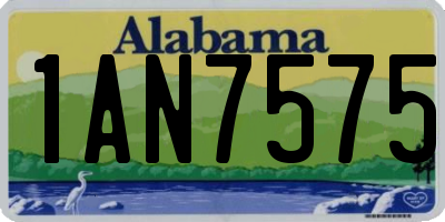 AL license plate 1AN7575