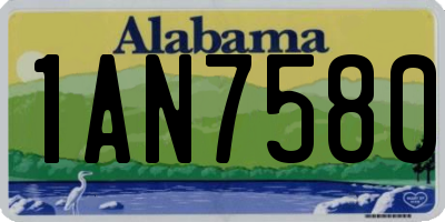 AL license plate 1AN7580
