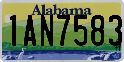 AL license plate 1AN7583