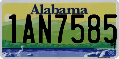 AL license plate 1AN7585