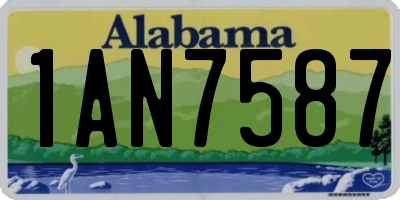 AL license plate 1AN7587