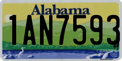 AL license plate 1AN7593