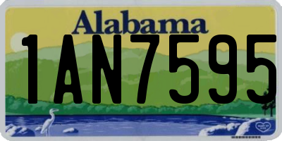 AL license plate 1AN7595