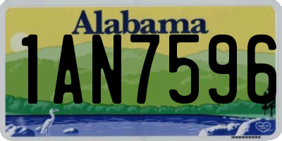 AL license plate 1AN7596