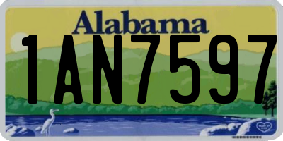 AL license plate 1AN7597