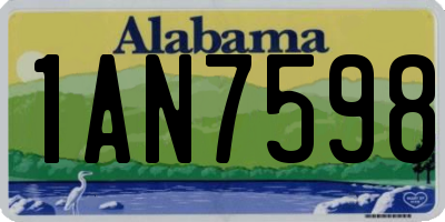 AL license plate 1AN7598