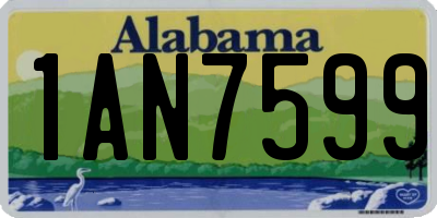 AL license plate 1AN7599