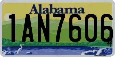 AL license plate 1AN7606