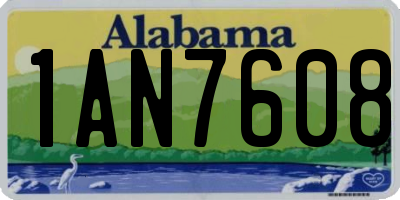 AL license plate 1AN7608