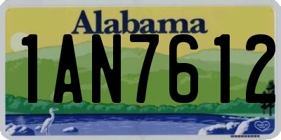 AL license plate 1AN7612