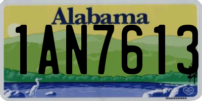 AL license plate 1AN7613