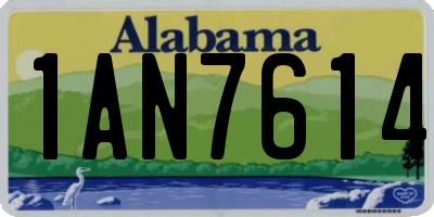 AL license plate 1AN7614