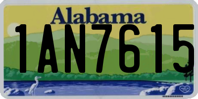 AL license plate 1AN7615
