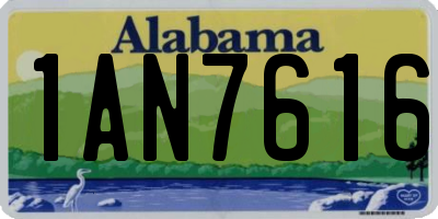 AL license plate 1AN7616