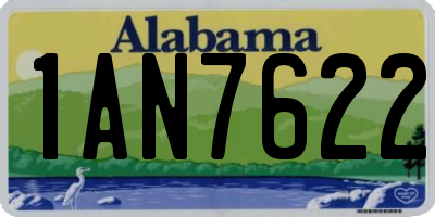 AL license plate 1AN7622