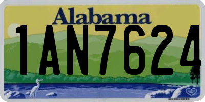 AL license plate 1AN7624