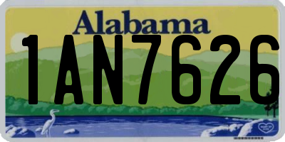 AL license plate 1AN7626